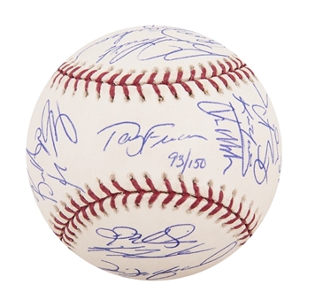 2004 Boston Red Sox Team Signed OML Selig World Series Baseball With 27 Signatures #93/150 (Steiner & MLB Authenticated)